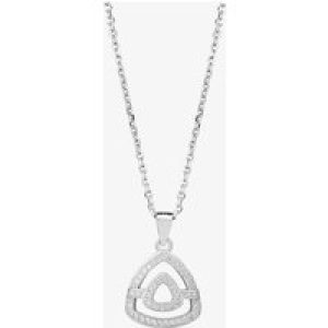 Silver Pavé Open Triangle Pendant P612148
