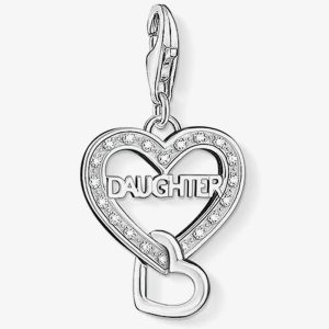 THOMAS SABO Silver Daughter Pave Heart Charm 1267-051-14