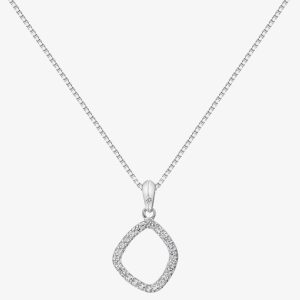 Hot Diamonds Behold White Topaz Statement Necklace DP829