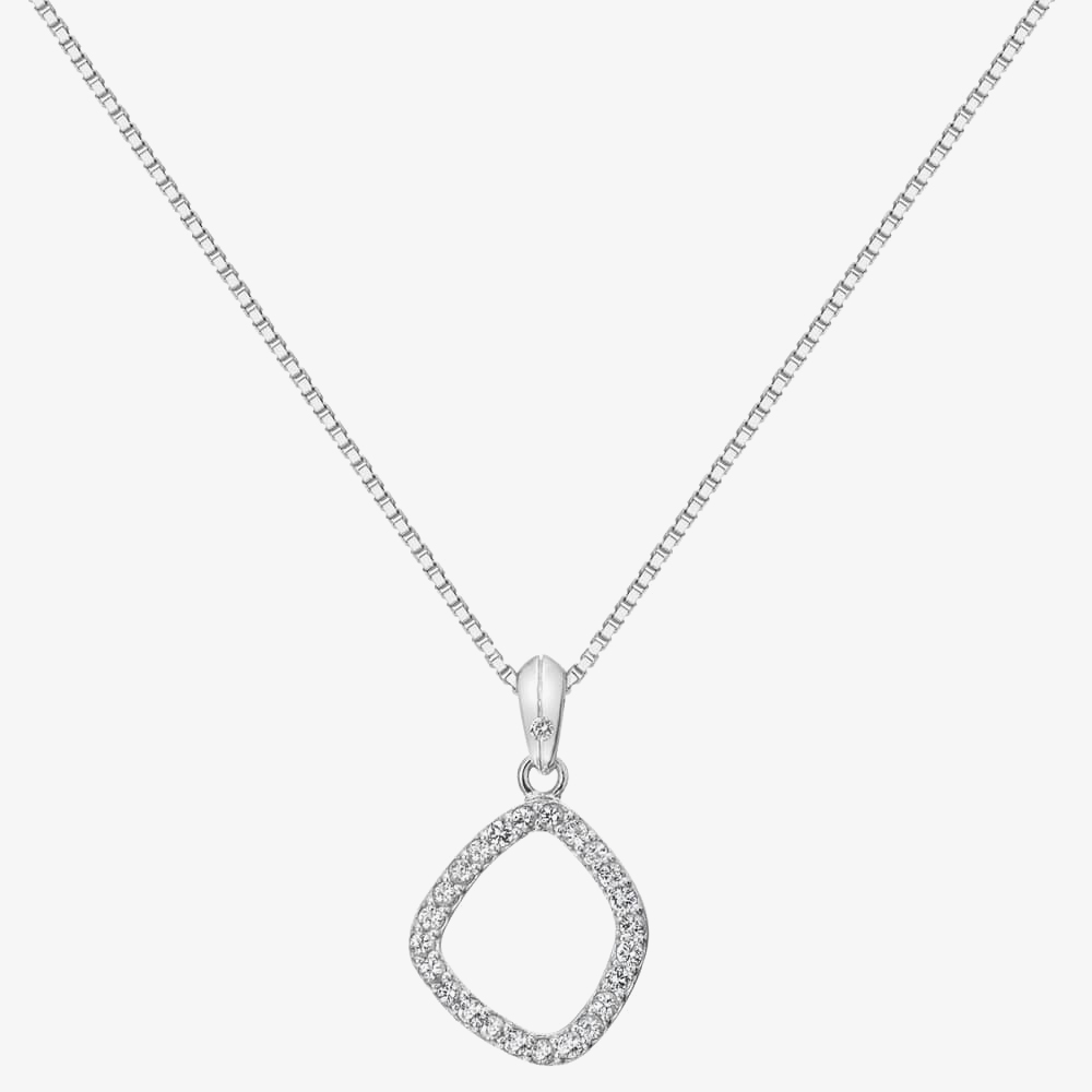 Hot Diamonds Behold White Topaz Statement Necklace DP829