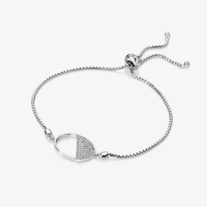 Hot Diamonds Horizon White Topaz Oval Bracelet DL602