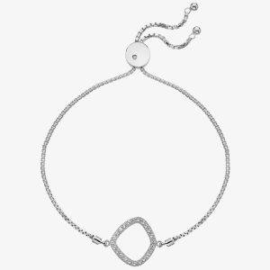 Hot Diamonds Behold White Topaz Adjustable Statement Bracelet DL611