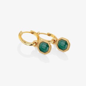 Hot Diamonds X Jac Jossa Revive Malachite Dropper Earrings DE676