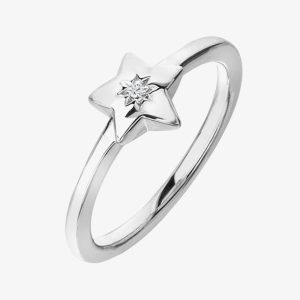 Hot Diamonds Sterling Silver Star Icon Ring DR242/O