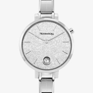 Nomination Composable CLASSIC Paris Glitter Silver Tone Watch 076033/023