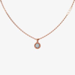 Guess Colour My Day Rose Gold Tone Crystal Necklace UBN02248RG