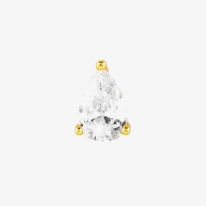 Nomination Colour Wave Gold Plated Pear Shaped Single Stud Earring 149804/014 01