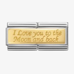 Nomination CLASSIC Gold Double Engraved Moon and Back Charm 030710/10