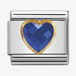 Nomination CLASSIC Gold Blue Heart Charm 030610/007