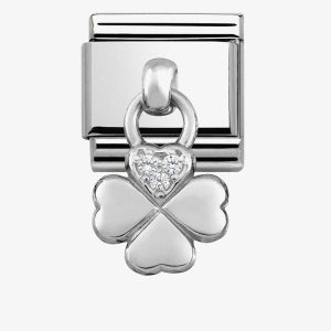 Nomination CLASSIC Silvershine Cubic Zirconia Four Leaf Clover Charm 331800/02