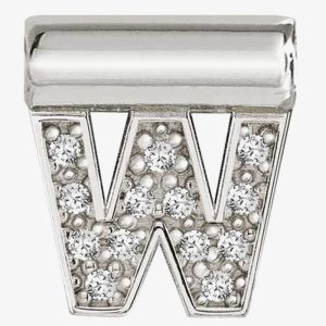 Nomination SeiMia Silver Cubic Zirconia Letter W Pendant 147115/023