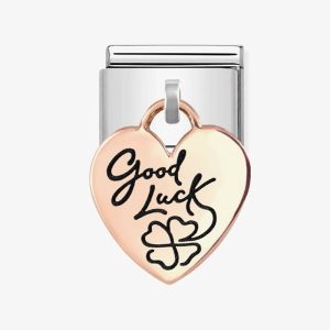 Nomination CLASSIC Composable Rose Gold Good Luck Heart Pendant Charm 431803/07*