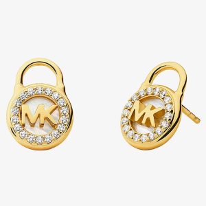 Michael Kors Premium Gold-Tone Padlock Stud Earrings MKC1558AH710