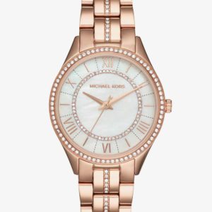 Michael Kors Ladies Lauryn Rose Gold-plated Bracelet Watch MK3716