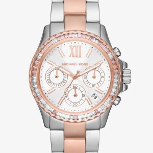 Michael Kors Ladies Everest Two Colour Rose gold Plated Watch MK7214