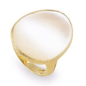 Marco Bicego Lunaria 18ct Yellow Gold Pearl Ring AB564 MPW Y 02-55