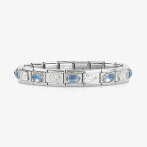 Nomination CLASSIC Blue Faceted and Silver Symbol Bracelet 339013/20