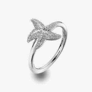 Hot Diamonds Eternal Love Silver Starfish Ring (M) DR213/M