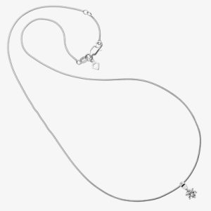 Silver Round Clear Cubic Zirconia 6 Claw Pendant 65-1005-1-082
