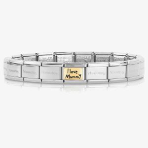 Nomination CLASSIC Composable Limited Edition Gold I Love Mummy Bracelet 030000 + 030166/02