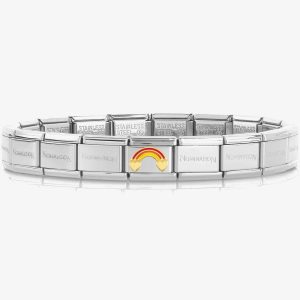 Nomination CLASSIC Composable Gold Heart Rainbow Bracelet 030000 + 030272/52