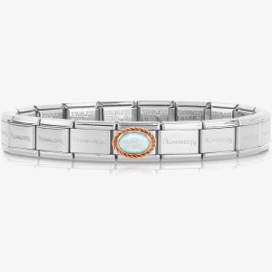 Nomination CLASSIC Composable Rose Gold White Opal Bracelet 030000 + 430507/07