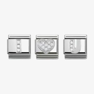 Nomination CLASSIC Silvershine I Love You Charm Set NCB010