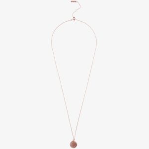 Olivia Burton Bejewelled Classics Disc Rose Gold Tone Necklace OBJCON77