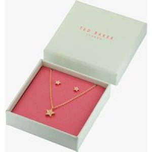 Ted Baker SASKIYA Gold Tone Nano Star Necklace & Stud Earring Set TBJ3171-02-02