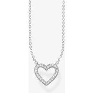 THOMAS SABO Silver Cubic Zirconia Open Heart Necklace KE1554-051-14-L45V