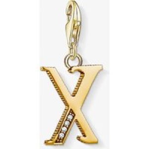 THOMAS SABO Gold Plated Cubic Zirconia X Charm 1630-414-39