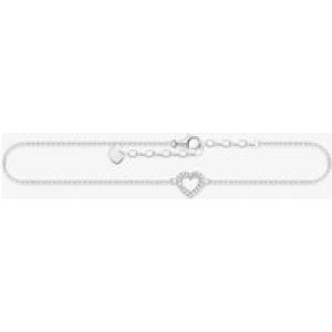 THOMAS SABO Sterling Silver Open Cubic Zirconia Heart Anklet AK0007-051-14-L27V