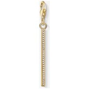 THOMAS SABO Gold Plated Clear Cubic Zirconia Vertical Bar Charm 1577-414-14