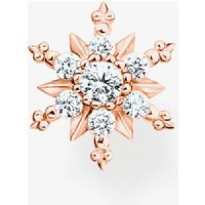 THOMAS SABO Rose Gold Plated Snowflake Single Stud Earring H2260-416-14