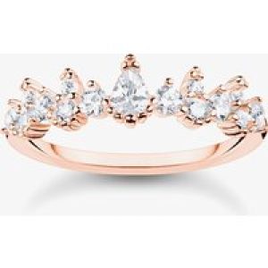 THOMAS SABO Rose Gold Plated Ice Crystal Ring TR2415-416-14-54
