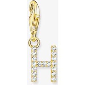 THOMAS SABO Gold Plated Cubic Zirconia Letter H Charm 1971-414-14