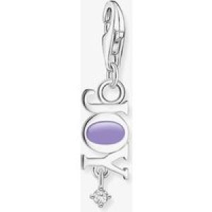 THOMAS SABO Silver Purple Cold Enamel JOY Charm 2008-041-13