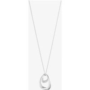 Georg Jensen Offspring Sterling Silver 0.08ct Diamond Pave Necklace 10015848