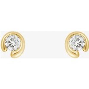 Georg Jensen Mercy 18ct Yellow Gold 0.20ct Diamond Stud Earrings 20001078
