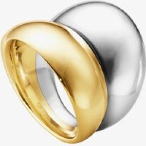 Georg Jensen Curve Two Tone 18ct Yellow Gold Ring 200000290056.00 56