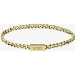 BOSS Mens Gold-Tone 19cm Curb Bracelet 1580172M