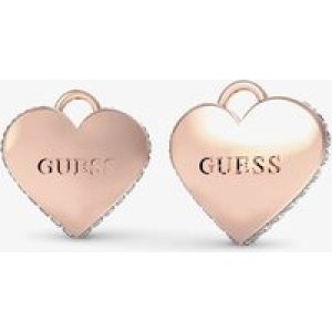 Guess Falling In Love Rose Gold Tone Heart Stud Earrings UBE02231RG