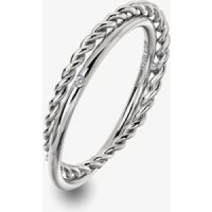 Hot Diamonds Unity Silver Diamond Rope Ring (L) DR210/L