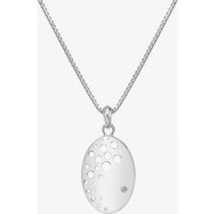 Hot Diamonds Silver Spritz Oval Necklace DP862