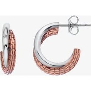 Hot Diamonds Woven Two Colour Half Hoop Earrings DE690