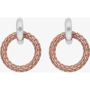 Hot Diamonds Woven Two Colour Open Circle Earrings DE692