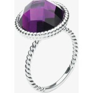 Kit Heath Silver Purple Faceted Glass Ring 10287PE11