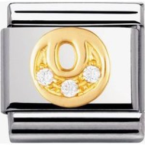 Nomination CLASSIC Gold Letters Cubic Zirconia O Charm 030301/15