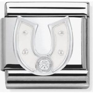 Nomination CLASSIC Silvershine White Horse Shoe Charm 330305/12