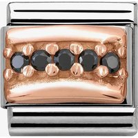 Nomination CLASSIC Rose Gold Black Cubic Zirconia Charm 430304/10 - Image 2